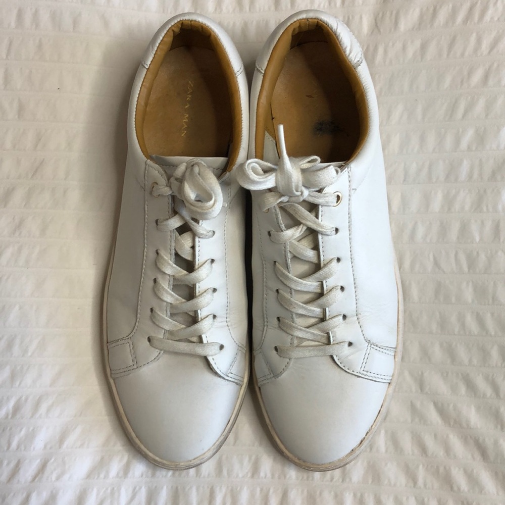 Mens Zara white sneakers.42